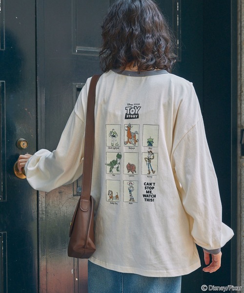 tシャツ 「PIXAR TOYSTORY」別注 ピクサー トイストーリー ヴィンテージライク アソートデザイン リンガー長袖Tシャツ レディース メン | PIXAR | 02
