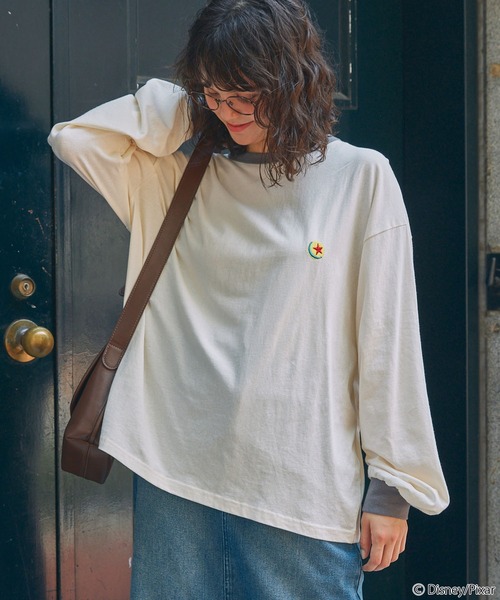tシャツ 「PIXAR TOYSTORY」別注 ピクサー トイストーリー ヴィンテージライク アソートデザイン リンガー長袖Tシャツ レディース メン | PIXAR | 21