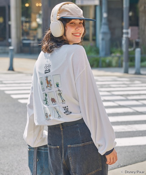 tシャツ 「PIXAR TOYSTORY」別注 ピクサー トイストーリー ヴィンテージライク アソートデザイン リンガー長袖Tシャツ レディース メン | PIXAR | 10