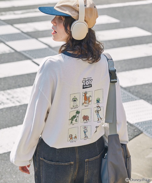tシャツ 「PIXAR TOYSTORY」別注 ピクサー トイストーリー ヴィンテージライク アソートデザイン リンガー長袖Tシャツ レディース メン | PIXAR | 12