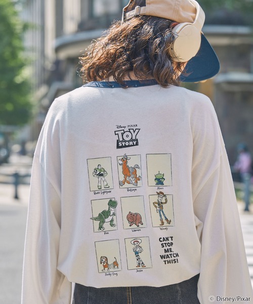 tシャツ 「PIXAR TOYSTORY」別注 ピクサー トイストーリー ヴィンテージライク アソートデザイン リンガー長袖Tシャツ レディース メン | PIXAR | 14