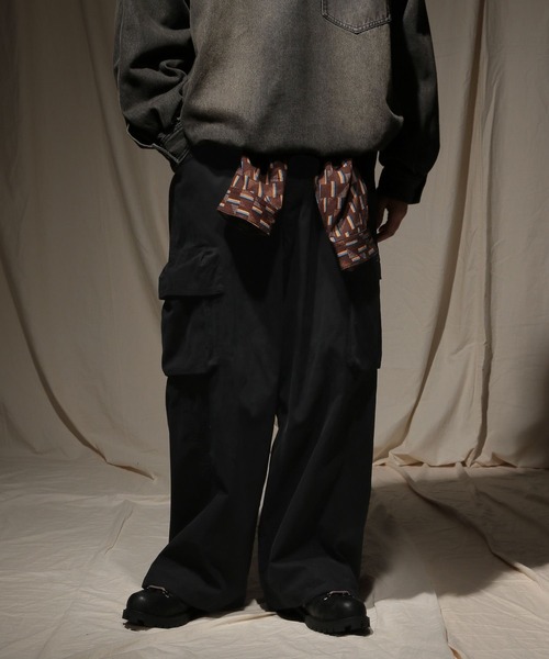 DAIWA PIER39◇カーゴパンツ/--/ポリエステル/BLK/無地/BP-35020W