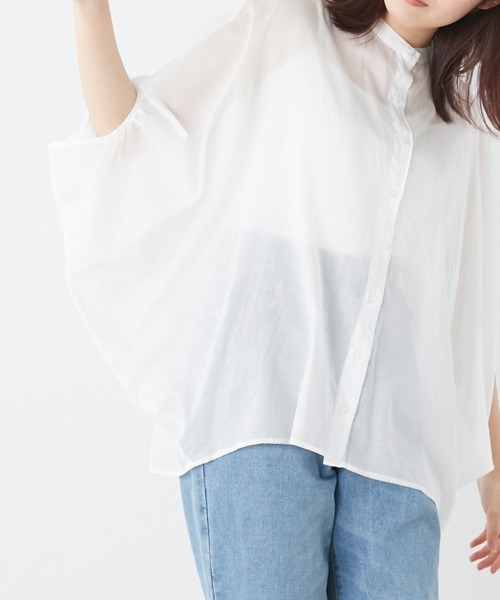 「OMNES」 ドルマンスリーブブラウス FREE サックスブルー レディース_画像3