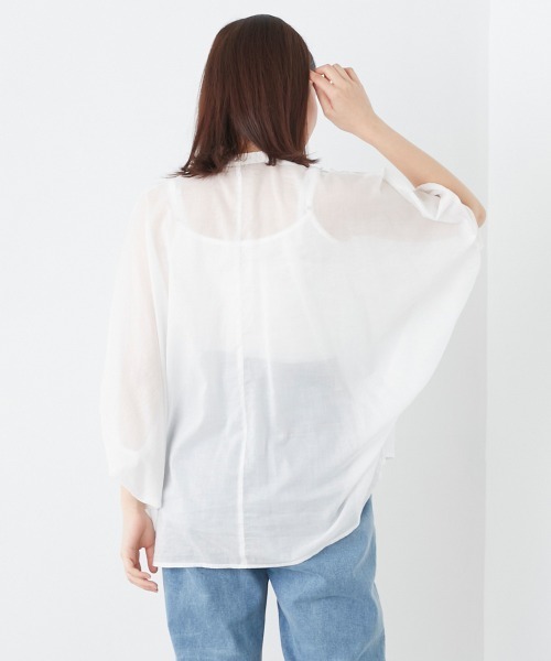 「OMNES」 ドルマンスリーブブラウス FREE サックスブルー レディース_画像4