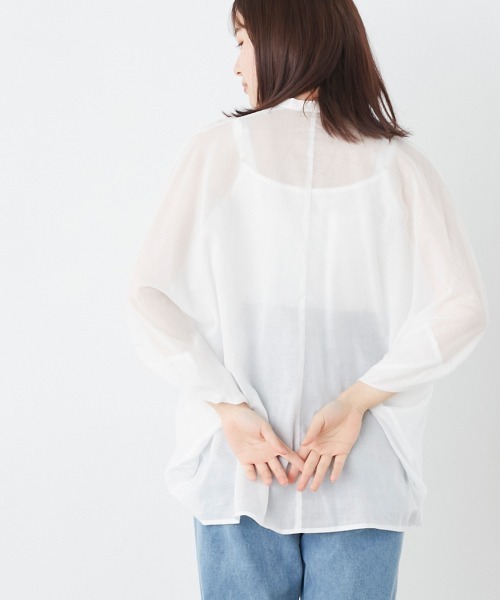 「OMNES」 ドルマンスリーブブラウス FREE サックスブルー レディース_画像6