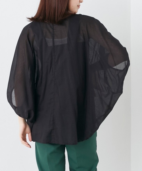 「OMNES」 ドルマンスリーブブラウス FREE サックスブルー レディース_画像8