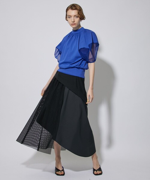 「A + TOKYO」 半袖ブラウス FREE ブルー レディース_画像4