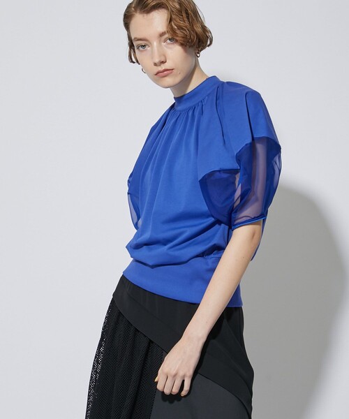 「A + TOKYO」 半袖ブラウス FREE ブルー レディース_画像5