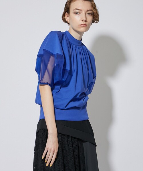 「A + TOKYO」 半袖ブラウス FREE ブルー レディース_画像6