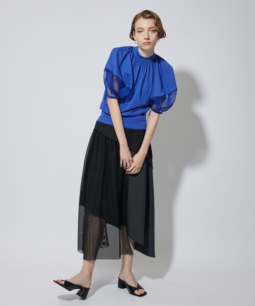 「A + TOKYO」 半袖ブラウス FREE ブルー レディース_画像7