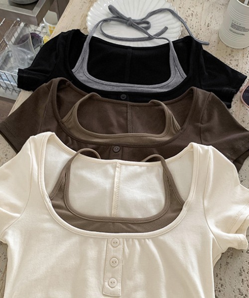 「lilful」 半袖Tシャツ L ブラウン レディース_画像2