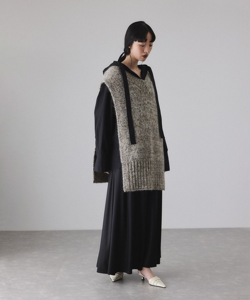 ADAM ET ROPE'（アダムエロペ） ベスト ジレ 2WAYムリネニットベスト