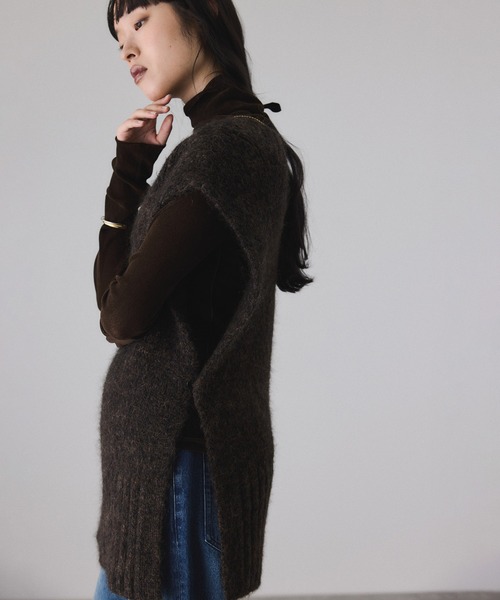 ADAM ET ROPE'（アダムエロペ） ベスト ジレ 2WAYムリネニットベスト