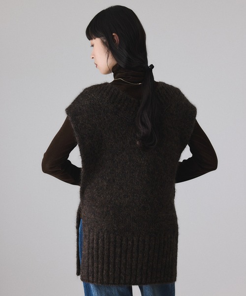 ADAM ET ROPE'（アダムエロペ） ベスト ジレ 2WAYムリネニットベスト