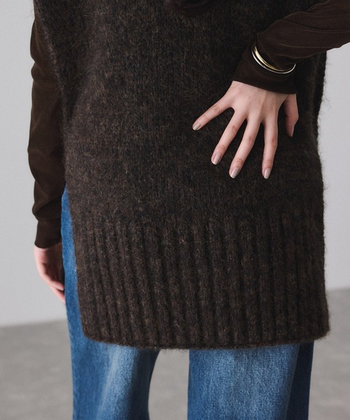 ADAM ET ROPE'（アダムエロペ） ベスト ジレ 2WAYムリネニットベスト