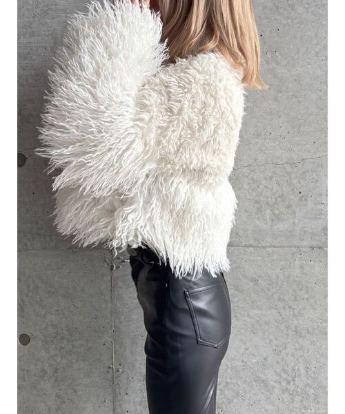 GYDA 【TINY】switchingフェイクファーコート　BLK WEB限定】【TINY】switchingフェイクファーコート（ダウンジャケット