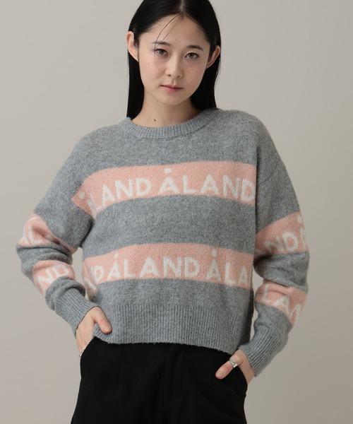 ALAND ニット セーター 「UNISEX」ALAND／ラインジャガードプル