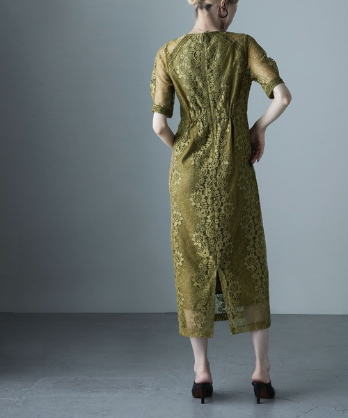 「etoll.」 半袖ワンピース M ブルー レディース_画像4