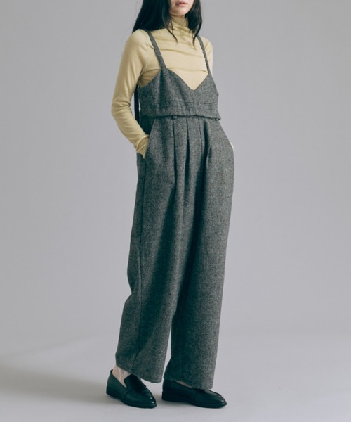 EN NEUME オールインワン 2Way Tweed Bustier Combinaison レディース