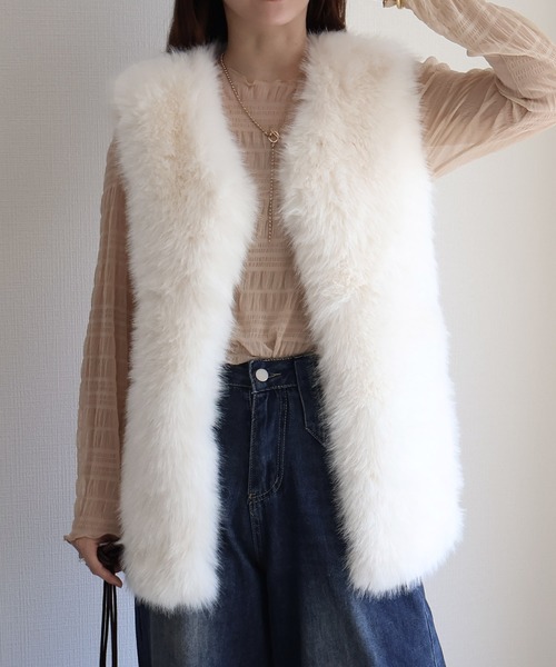 sin.ca ベスト ジレ ファーベスト レディース : ZOZOTOWN Yahoo!店