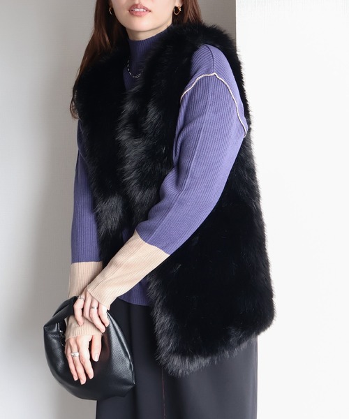 sin.ca ベスト ジレ ファーベスト レディース : ZOZOTOWN Yahoo!店