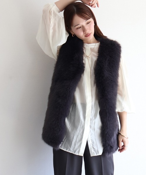 sin.ca ベスト ジレ ファーベスト レディース : ZOZOTOWN Yahoo!店