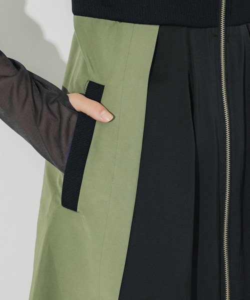 「CITY TOKYO」 半袖ワンピース 1 カーキ レディース_画像4