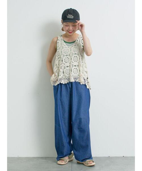 「SM2」 イージーパンツ M ブルー レディース_画像4