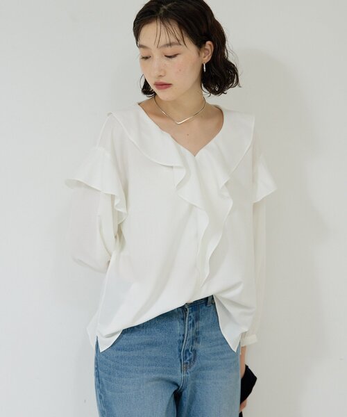 GALLARDAGALANTE（ガリャルダガランテ） 長袖ブラウス FREE ホワイト