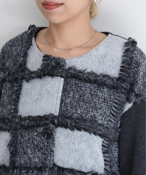 Eimee Law（エイミーロウ） ノーカラーコート コート ジオメトリック