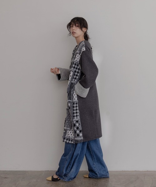 Eimee Law（エイミーロウ） ノーカラーコート コート ジオメトリック
