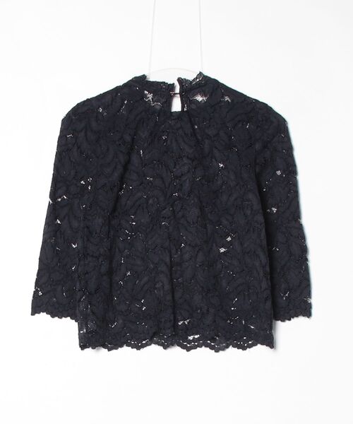 「REDYAZEL」 レース長袖ブラウス FREE ネイビー レディース_画像2