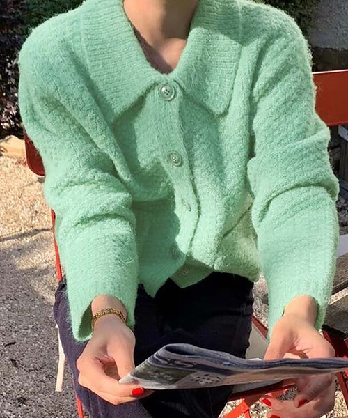 「Girly Doll」 「Doula Doula」ニットカーディガン F イエロー レディース_画像8