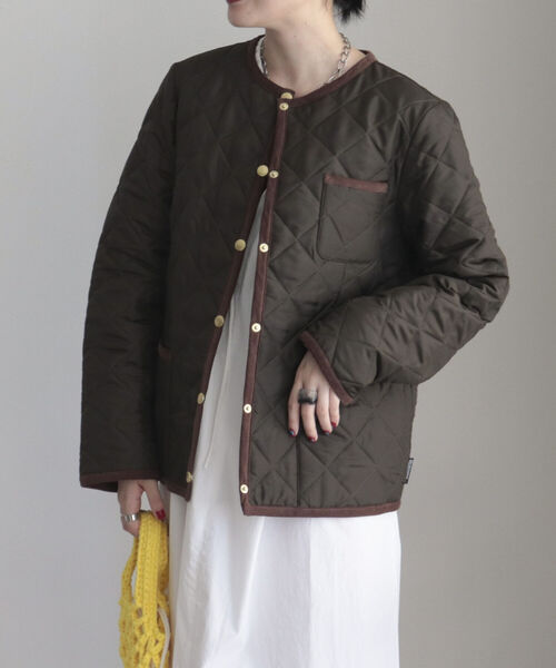 「Traditional Weatherwear」 ノーカラージャケット 34 ブラック レディース_画像5