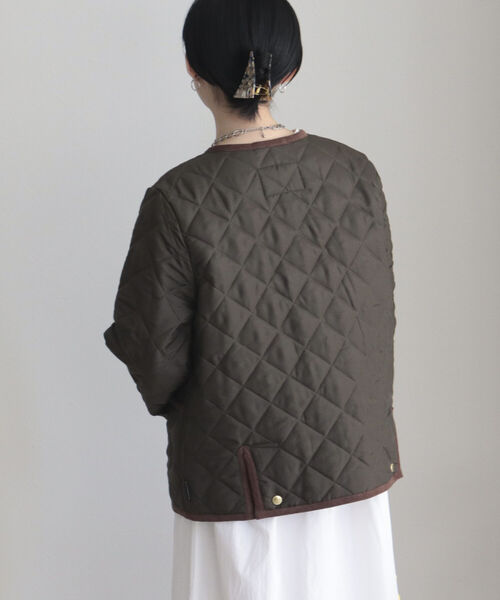 「Traditional Weatherwear」 ノーカラージャケット 34 ブラック レディース_画像8