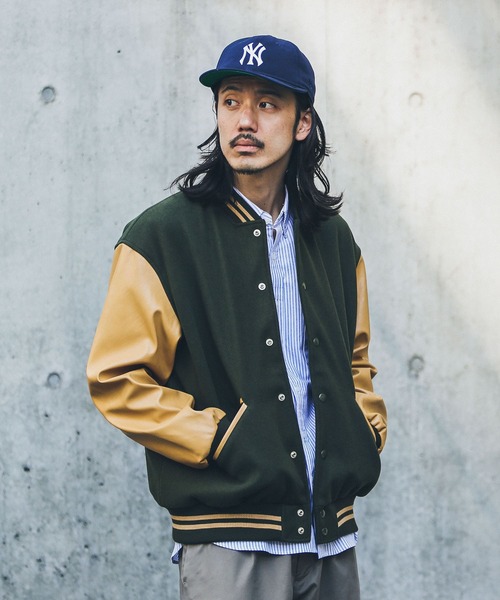 BUTWIN（バトウィン） スタジャン MEDIUM ネイビー メンズ : ZOZOTOWN