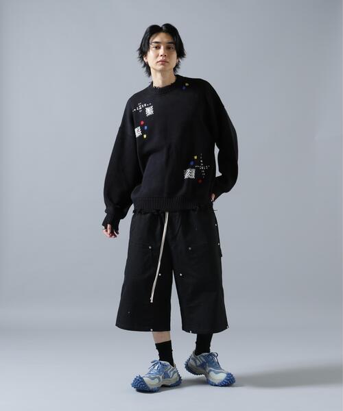 dankeschon パッチワーク ブラック ニットセーター DANKE SCHON（ダンケシェーン） セーター ニット 「WEB＆DEPOT限定