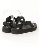 「Teva」 フラットサンダル 23cm ブラ...の詳細画像1