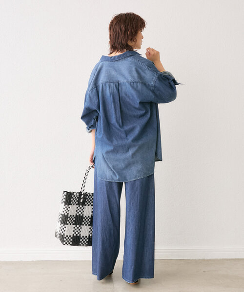 「RIVE DROITE」 デニムパンツ 36 サックスブルー レディース_画像5