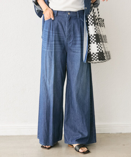 「RIVE DROITE」 デニムパンツ 36 サックスブルー レディース_画像6