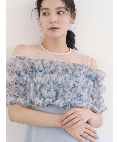 LAGUNAMOON（ラグナムーン） パンツドレス LADYチュールオフショル