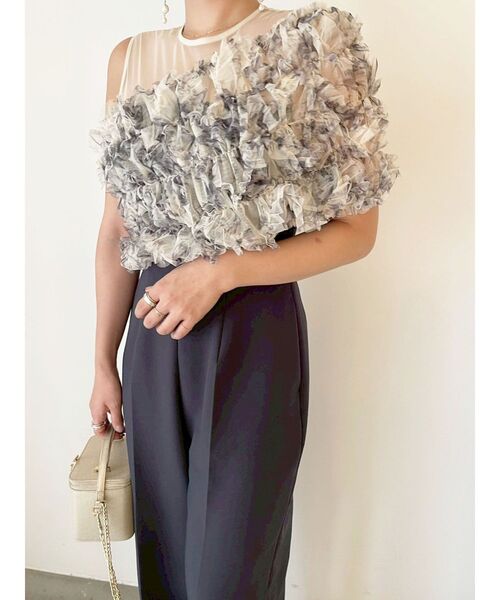 LAGUNAMOON（ラグナムーン） パンツドレス LADYチュールオフショル