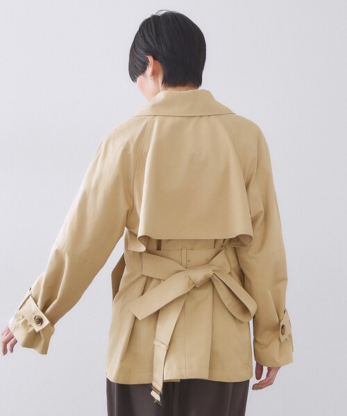 タグ付き新品♪ブラウン系ベージュ♪オペーク♪チノクロストレンチコート OPAQUE.CLIP（オペークドットクリップ） トレンチコート コート ミドル