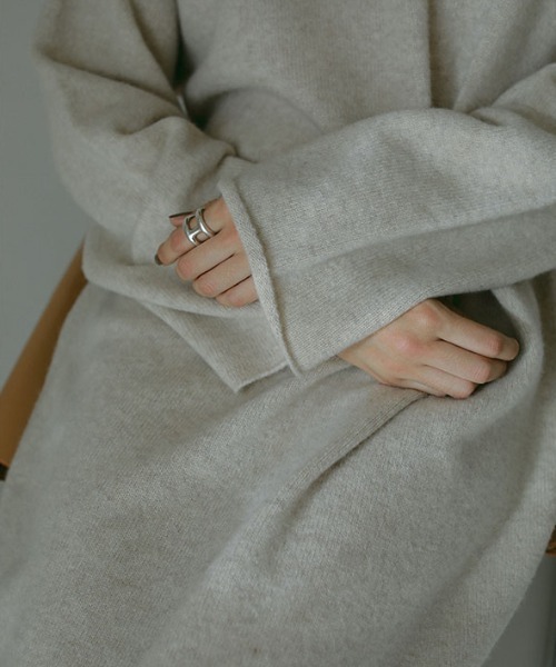 「ETRE TOKYO」 ニットワンピース S グレー レディースの画像