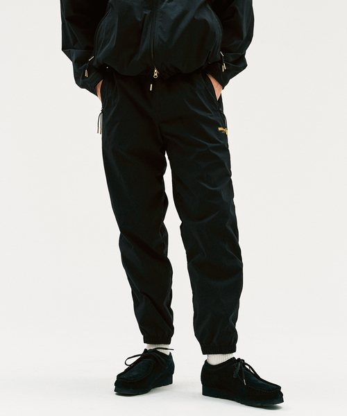 ブラックナイロンワークパンツ ALMOSTBLACK - 【GHOST】WOVEN WATER-REPELLENT TWO TUCK NINJA PANTS