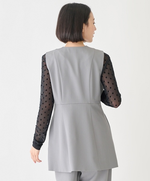 petit main LIEN ベスト ジレ 「フォーマル」ノーカラージレ