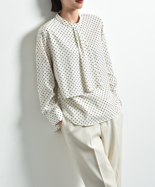 「INTERPLANET」 長袖ブラウス FREE オフホワイト レディース_画像4