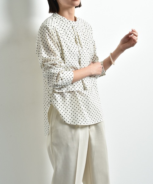「INTERPLANET」 長袖ブラウス FREE オフホワイト レディース_画像5