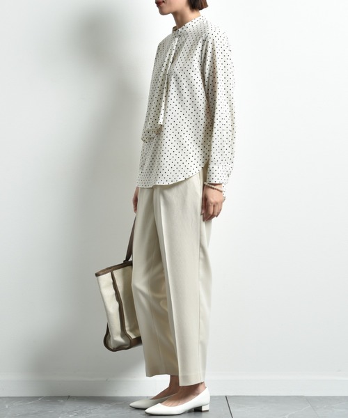 「INTERPLANET」 長袖ブラウス FREE オフホワイト レディース_画像9