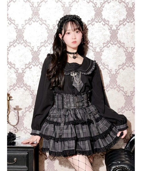 NOEMIE ブラウス スカート 2点まとめ売り NOEMIE（ノエミー） ブラウス シャツ チェックフリルミニネクタイ